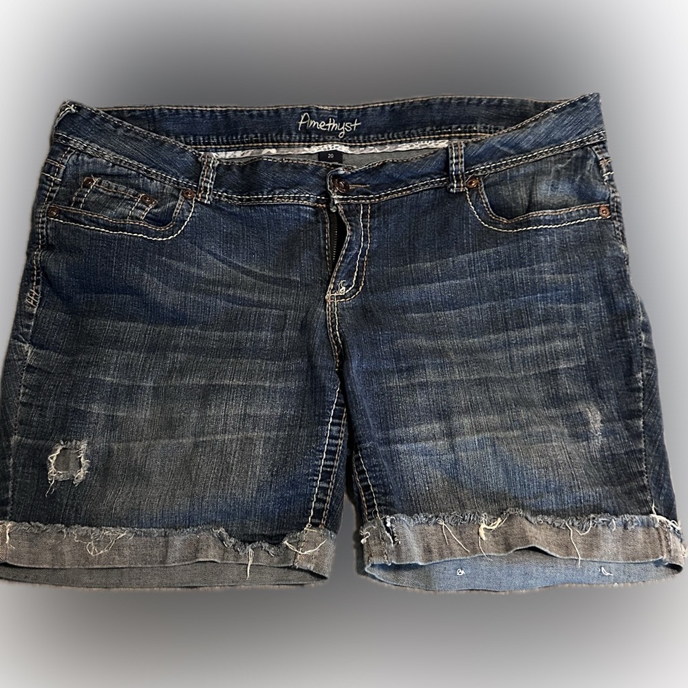 Distressed Denim Shorts